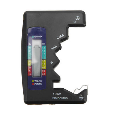 Digitális akkumulátortesztelő LCD-kijelző akkumulátorkapacitás-mérő Univerzális DCN AAA AA 9V 1,5V gombelemelemző diagnosztikai eszköz