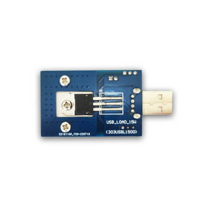 15 W DC 5 V elektroninis bandymo apkrovos rezistorius USB sąsajos akumuliatoriaus iškrovos talpos testeris su ventiliatoriaus reguliuojamu srovės moduliu