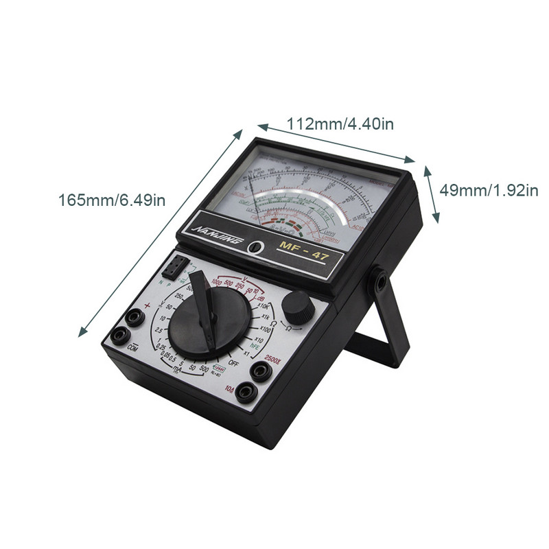 Unutarnji multimetar s magnetskim pokazivačem. Mehanički visokoprecizni zvučni signal protiv izgaranja. Potpuna zaštita studentskog multimetra