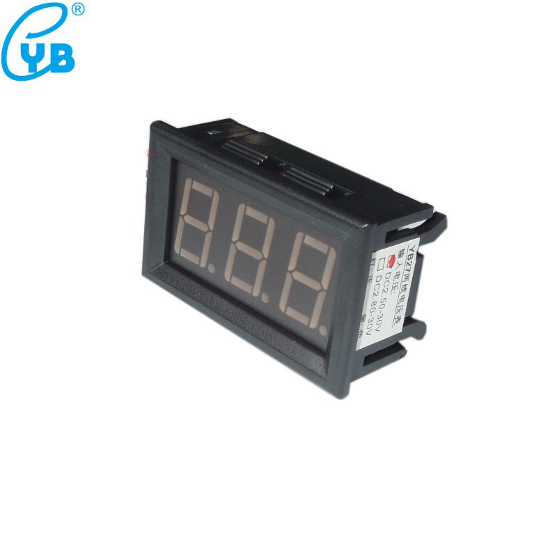 Voltmetru digital YB27 LED DC 2,5 V 2,8 V la 30 V 150 V Contor de panou de tensiune Roșu Albastru Verde Electromobil Motocicletă Indicator voltaj auto