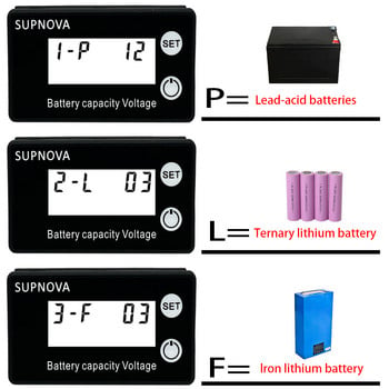 3S-20S DC Βολτόμετρο μπαταρίας DC 8V-100V Ένδειξη χωρητικότητας Μετρητής ισχύος Lithium LiFePO4 κυψέλη μολύβδου-οξέος 12V 24V 48V 60V 72V 84V