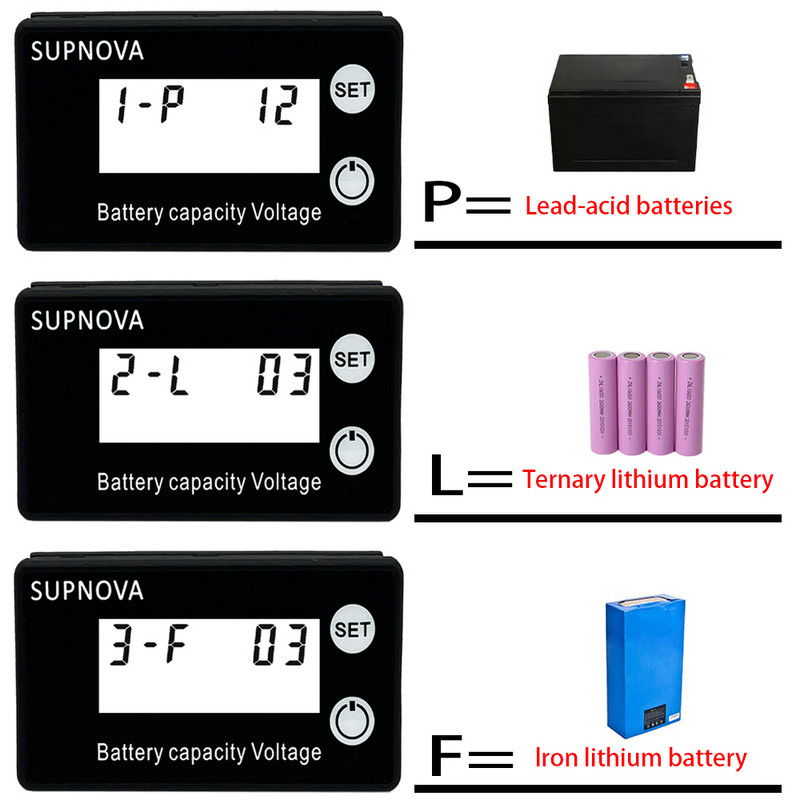 3S-20S DC baterija Voltmetar DC 8V-100V Indikator kapaciteta Mjerač snage Litij LiFePO4 olovno-kiselinska ćelija 12V 24V 48V 60V 72V 84V