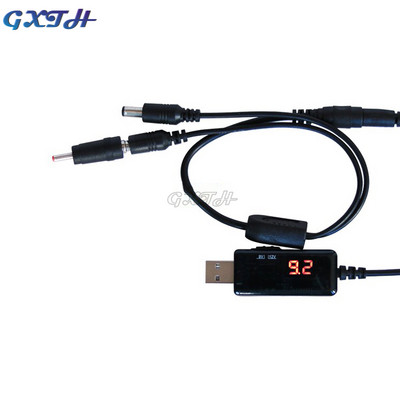 USB Boost Converter DC5V – 9V 12V USB Step Up Converter kábel 3,5x1,35mm csatlakozó tápegység töltőhöz Táp átalakító