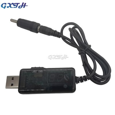 USB Boost Converter DC5V – 9V 12V USB Step Up Converter kábel 3,5x1,35mm csatlakozó tápegység töltőhöz Táp átalakító