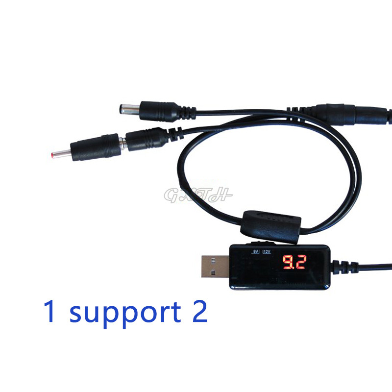 USB Boost Converter DC5V – 9V 12V USB Step Up Converter kábel 3,5x1,35mm csatlakozó tápegység töltőhöz Táp átalakító