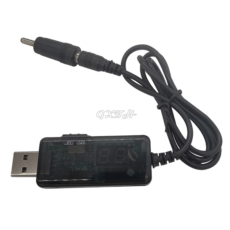 USB Boost Converter DC5V – 9V 12V USB Step Up Converter kábel 3,5x1,35mm csatlakozó tápegység töltőhöz Táp átalakító