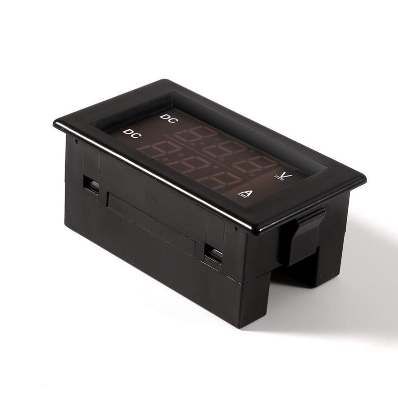 DC 100V 50A 100A voltmetro ampermetras mėlynas + raudonas LED stiprintuvas Dviejų skaitmeninių voltų stiprintuvų matuoklis 50A75mV 100A šunto voltmetro automobilio modulis