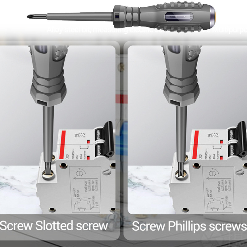 Tester de tensiune electrică 1 PC Șurubelniță fără contact pentru test de inducție Creion Voltmetru Instrumente pentru detector de putere pentru electricieni