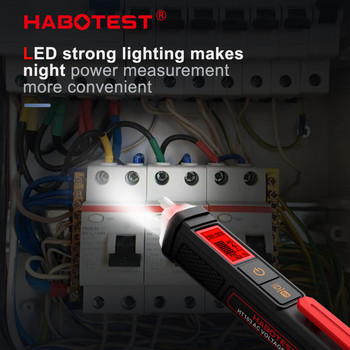 HABOTEST HT103 тестер за напрежение 12-1000V безконтактен водопроводен дигитален детектор за променливо напрежение електрически тестер с LCD дисплей