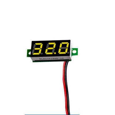Digitális feszültségmérő DC 2,5 V - 30 V Digitális Voltméter Feszültségmérő panel piros/kék/zöld elektromobil motorkerékpár autókhoz
