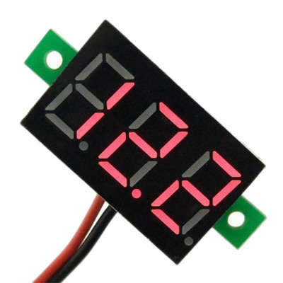 Digitális feszültségmérő DC 2,5 V - 30 V Digitális Voltméter Feszültségmérő panel piros/kék/zöld elektromobil motorkerékpár autókhoz