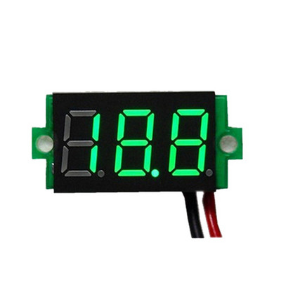 Digitális feszültségmérő DC 2,5 V - 30 V Digitális Voltméter Feszültségmérő panel piros/kék/zöld elektromobil motorkerékpár autókhoz