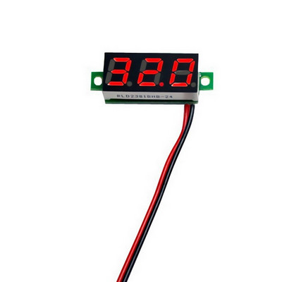 Digitális feszültségmérő DC 2,5 V - 30 V Digitális Voltméter Feszültségmérő panel piros/kék/zöld elektromobil motorkerékpár autókhoz