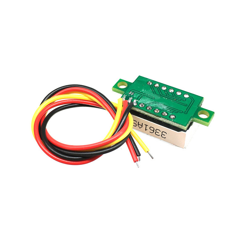 Skaitmeninis voltmetras nuolatinės srovės 2,5 V iki 30 V Skaitmeninis voltmetras įtampos skydo matuoklis Raudona/mėlyna/žalia, skirta elektromobiliams motociklams