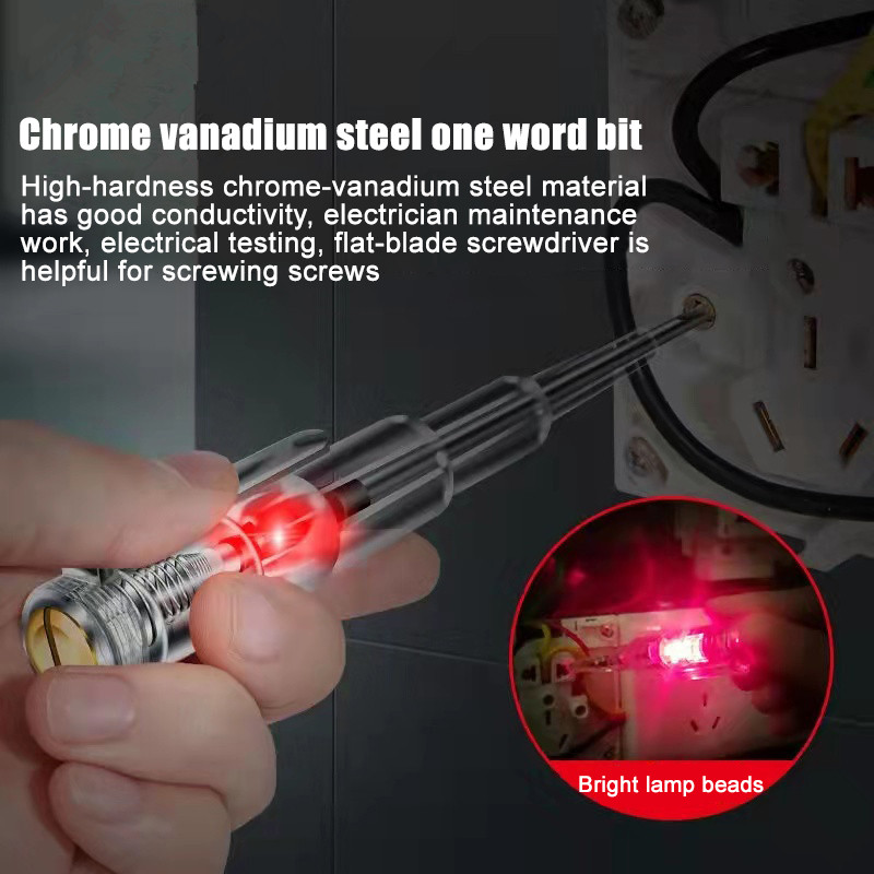 Digitālais testeris Elektriskā testa pildspalva ar elektrisku skrūvgriezi zondes indikatora gaismas testa pildspalvas elektriķis īpašs elektrokops