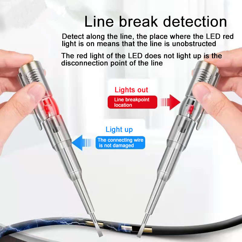 Digitālais testeris Elektriskā testa pildspalva ar elektrisku skrūvgriezi zondes indikatora gaismas testa pildspalvas elektriķis īpašs elektrokops