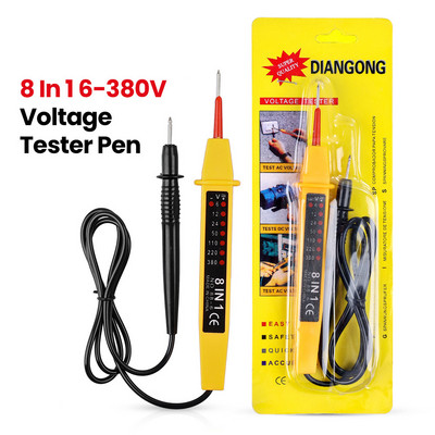 Uus 8 in 1 6-380 V pinge tester pliiats polaarsuse voolu tester pinge vahelduvvoolu/alalisvoolu tööriist elektrilised pingemõõturid instrumendid