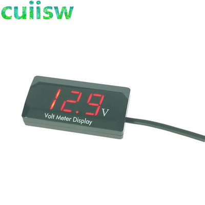 Vízálló voltmérő DC 8V-150V 0,56 hüvelykes LED kijelző digitális panel feszültségmérő teszter 12V 24V autó motorkerékpárhoz IPX6