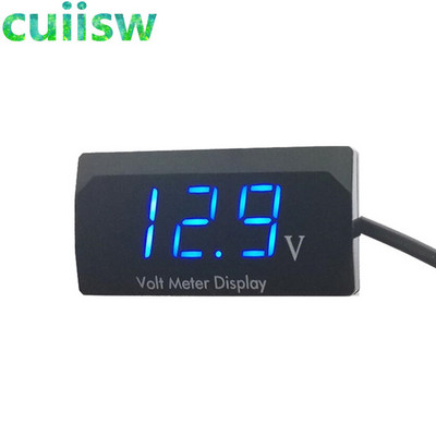 Vízálló voltmérő DC 8V-150V 0,56 hüvelykes LED kijelző digitális panel feszültségmérő teszter 12V 24V autó motorkerékpárhoz IPX6