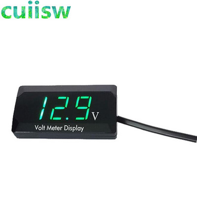 Vízálló voltmérő DC 8V-150V 0,56 hüvelykes LED kijelző digitális panel feszültségmérő teszter 12V 24V autó motorkerékpárhoz IPX6