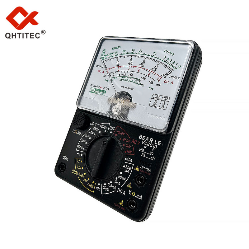 Multimetru analogic QHTITEC 3010 AC/DC 1000V 10A voltmetru contoare de curent rezistență tester instrumente electrician