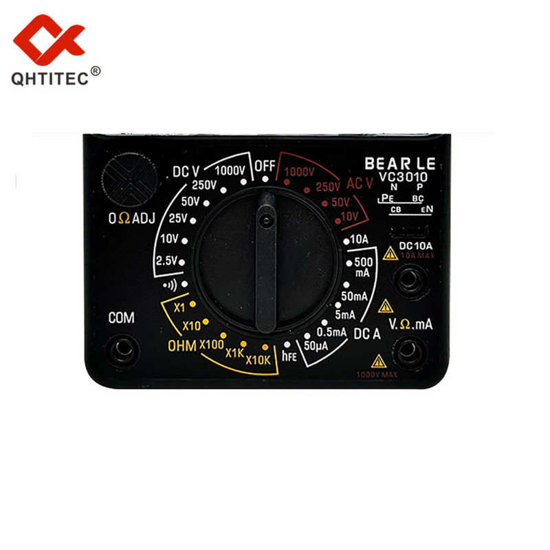 Multimetru analogic QHTITEC 3010 AC/DC 1000V 10A voltmetru contoare de curent rezistență tester instrumente electrician