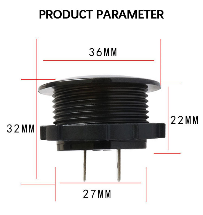 DC 12V-24V LED Mini kerek digitális feszültségmérő érintéssel ON OFF kapcsolóval mérőműszer autók/motorkerékpárok/motorcsónakok/teherautók felszereléséhez