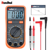 RuoShui 202 mini multimetrs pārnēsājams profesionālais mērīšanas sprieguma strāvas pretestības mērītājs Ture RMS ģimenes kabatas digitālais testeris