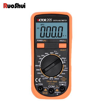 RuoShui 202 Mini Multimeter Portable Professional Measure Voltage Resistance Meter Ture RMS Family Pocket Digital Tester