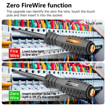 Цифров тестер за напрежение Писалка AC безконтактен индукционен тест Молив Волтметър Детектор на мощност Електрическа отвертка Индикатор