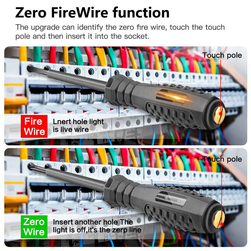 Skaitmeninis įtampos testerio rašiklis kintamosios srovės bekontaktis indukcinis bandymo pieštukas voltmetras galios detektorius elektrinis atsuktuvo indikatorius
