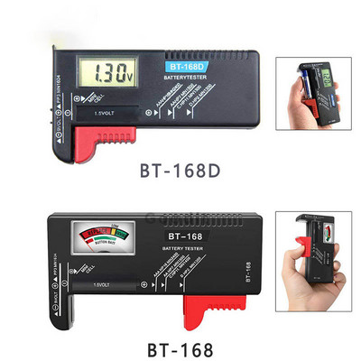 BT-168 AA/AAA/C/D/9V/1.5V akumulatori Universālie pogas elementi Baterijas ar krāsu kodu skaitītājs, kas norāda voltu pārbaudītāja pārbaudītāju BT168 jauda