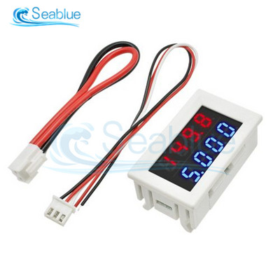 DC 0-100V 200V 10A 4 biți 5 fire Voltmetru Ampermetru LED Display dublu Tensiune Curent Tester pentru monitorul auto