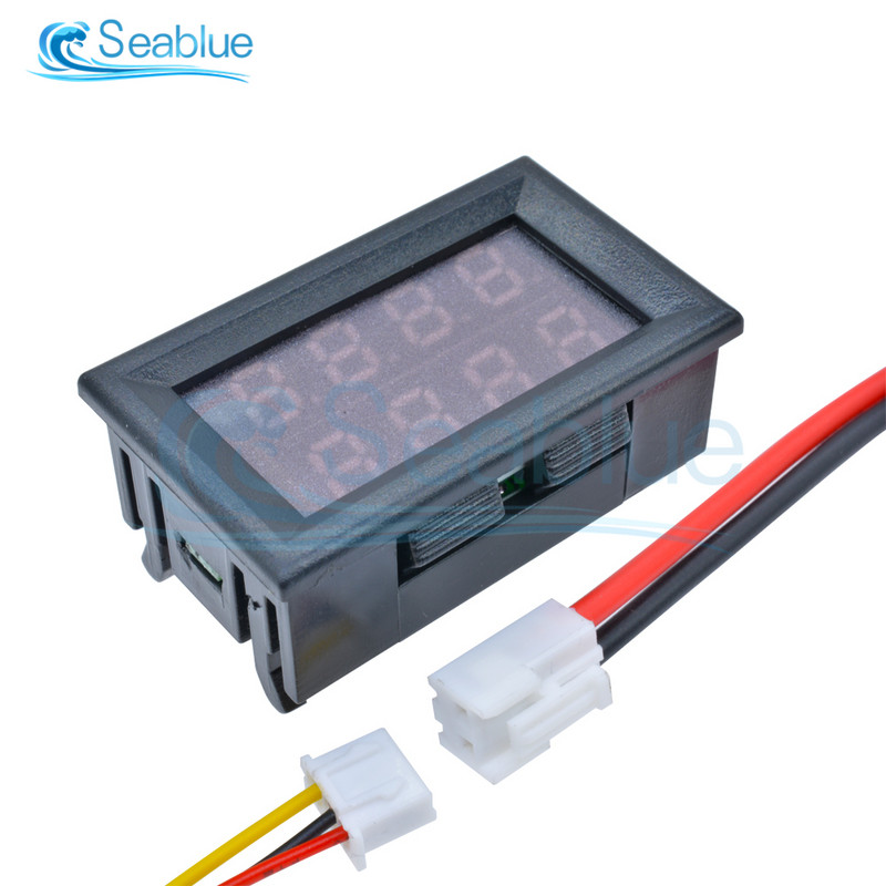 DC 0-100V 200V 10A 4 biți 5 fire Voltmetru Ampermetru LED Display dublu Tensiune Curent Tester pentru monitorul auto
