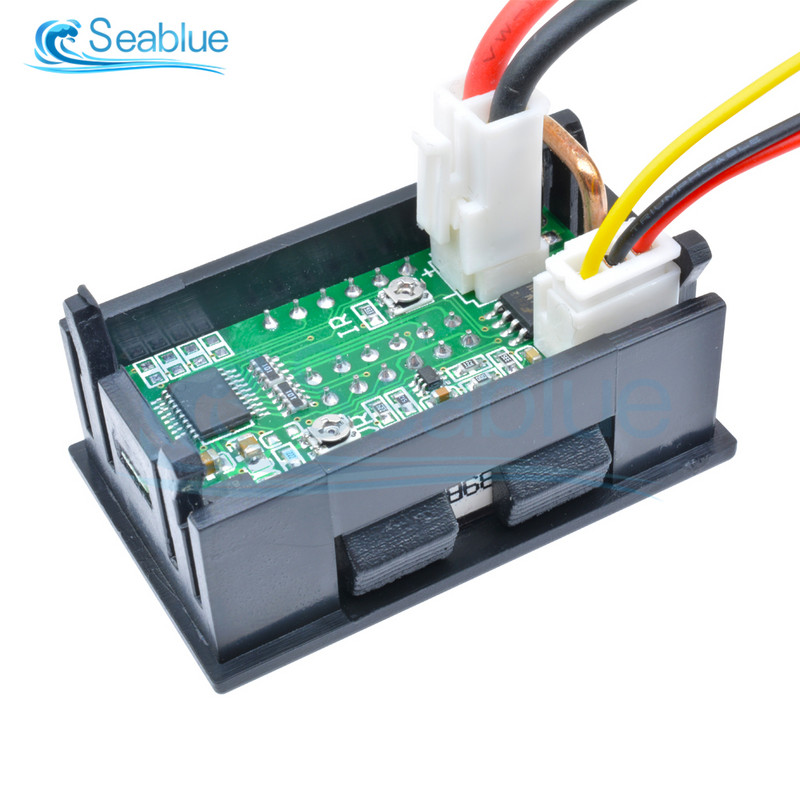 DC 0-100V 200V 10A 4 biți 5 fire Voltmetru Ampermetru LED Display dublu Tensiune Curent Tester pentru monitorul auto