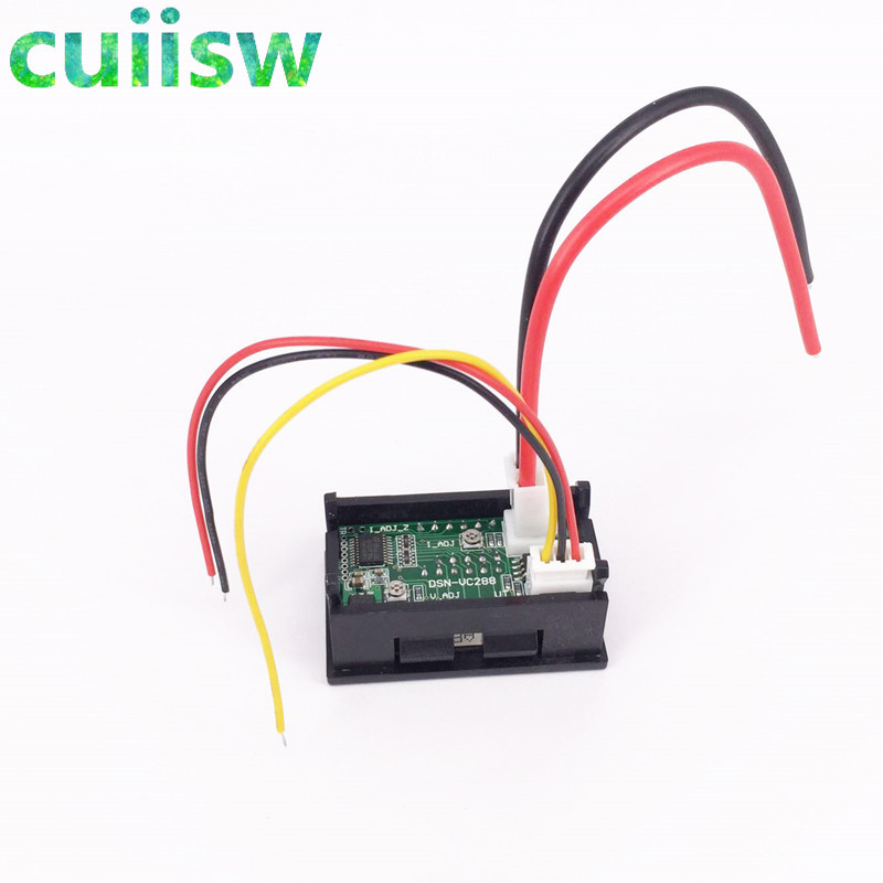 DC100V 100A digitālais voltmetrs ampērmetrs, zils sarkans LED ampērmetrs ar 100A strāvas šuntu