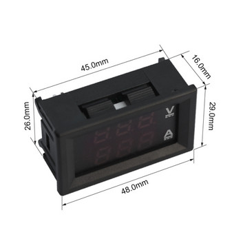 Ψηφιακό βολτόμετρο Αμπερόμετρο 0-100V 10A 50A 100A Shunt LED αυτοκινήτου μοτοσικλέτας Τάση ρεύματος Μετρητής ισχύος Volt Detector Tester Monitor