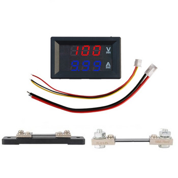 Ψηφιακό βολτόμετρο Αμπερόμετρο 0-100V 10A 50A 100A Shunt LED αυτοκινήτου μοτοσικλέτας Τάση ρεύματος Μετρητής ισχύος Volt Detector Tester Monitor