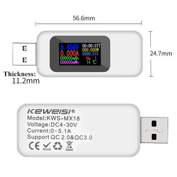 10 в 1 Мултифункционален USB контакт Тестер за текущо напрежение Конектор Зареждане на батерията Power Bank 40% отстъпка
