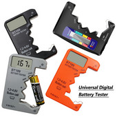 Digitālais bateriju testeris LCD displeja akumulatora pārbaude C/AA/AAA/D/N/9V/1.5V pogelementu bateriju kapacitātes pārbaude detektora slodzes analizators