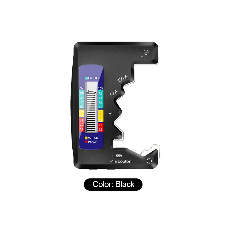 Digitālais bateriju testeris LCD displeja akumulatora pārbaude C/AA/AAA/D/N/9V/1.5V pogelementu bateriju kapacitātes pārbaude detektora slodzes analizators