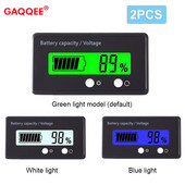 8-120 V akkumulátorkapacitás feszültségű LCD kijelző ólom-savas lítium-ion NCM LiFePO4 akkumulátor feszültségjelző monitor feszültségmérő 2db