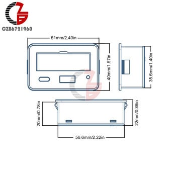 DC Battery Tester DC 8V-30V Ψηφιακός ελεγκτής χωρητικότητας μπαταρίας αυτοκινήτου Μετρητής θερμοκρασίας τάσης για 12V 24V Marine RV Ένδειξη μπαταρίας