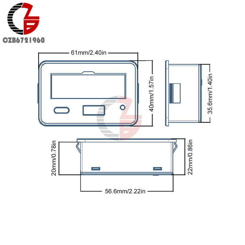 Līdzstrāvas akumulatora testeris DC 8V-30V digitālais automašīnas akumulatora jaudas testeris sprieguma temperatūras mērītājs 12V 24V jūras RV akumulatora indikatoram