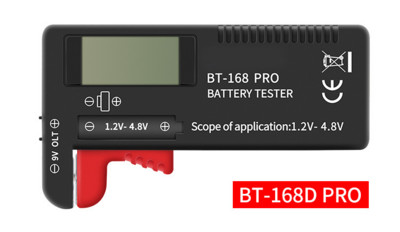 Tester de capacitate a bateriei BT-168, indicator de putere analogic inteligent, verificator de măsurare pentru baterii CD de celule 9V 1.5V AA AAA