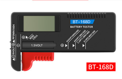 Tester de capacitate a bateriei BT-168, indicator de putere analogic inteligent, verificator de măsurare pentru baterii CD de celule 9V 1.5V AA AAA
