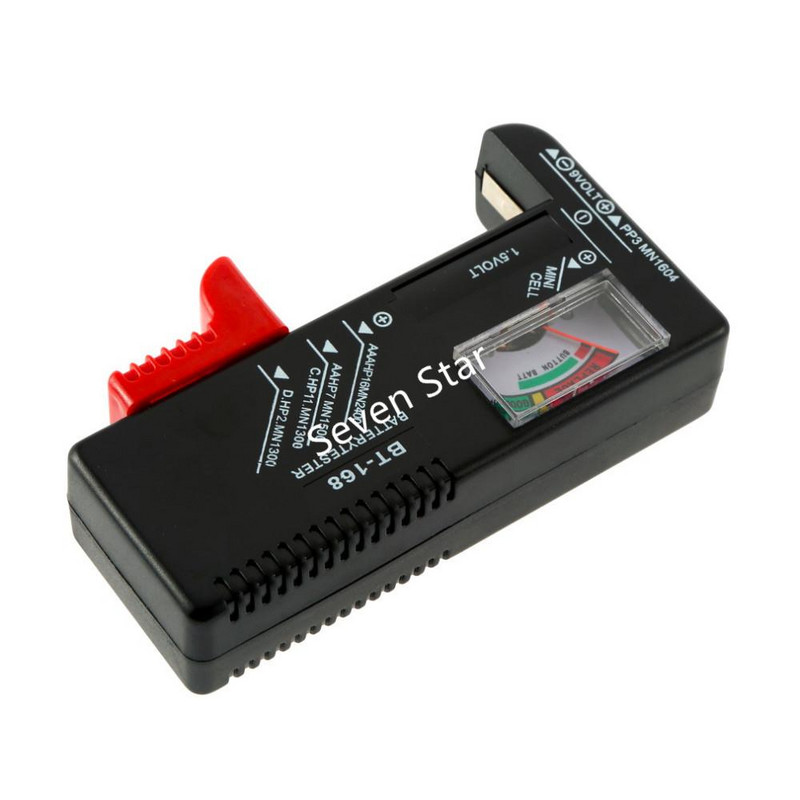 Tester de capacitate a bateriei BT-168, indicator de putere analogic inteligent, verificator de măsurare pentru baterii CD de celule 9V 1.5V AA AAA