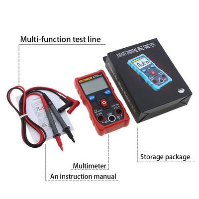 V01A viedais digitālais multimetra testeris Automātisks True-RMS Intelligent NCV 4000 Skaita maiņstrāvas/līdzstrāvas sprieguma strāvas omu mērītāja tests