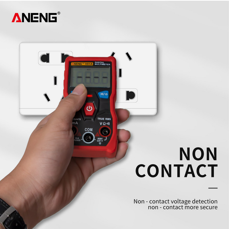 V01A viedais digitālais multimetra testeris Automātisks True-RMS Intelligent NCV 4000 Skaita maiņstrāvas/līdzstrāvas sprieguma strāvas omu mērītāja tests