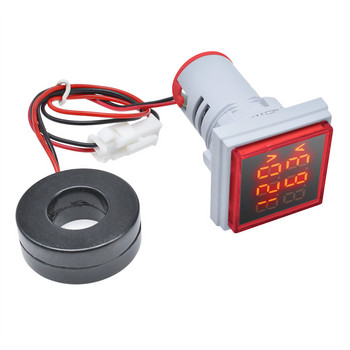 AC 60-500V 0-100A Τετράγωνο LED Ψηφιακό βολτόμετρο Αμπερόμετρο 110V 220V Τάση Μετρητής ρεύματος Βολταμόμετρο αυτοκινήτου Volt Amp Tester Ανιχνευτής